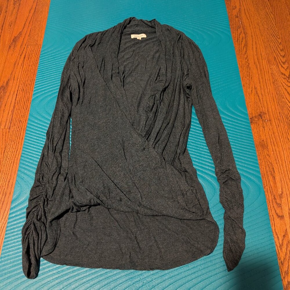 Dark Teal/Green Wrap Top Max Studio XS